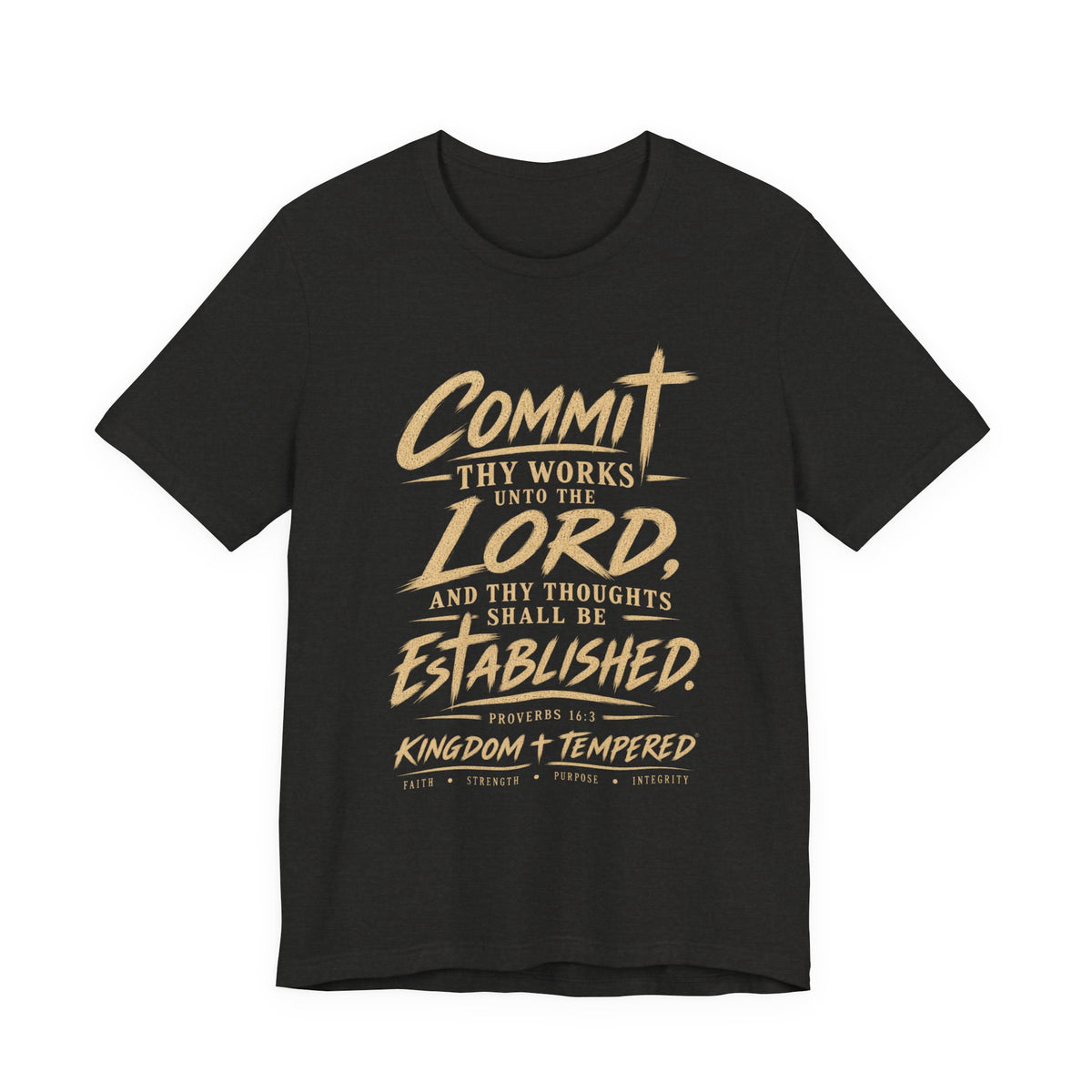 Faith Graphic Tee — "Commit Thy Works Unto the Lord" Inspirational Christian T‑Shirt