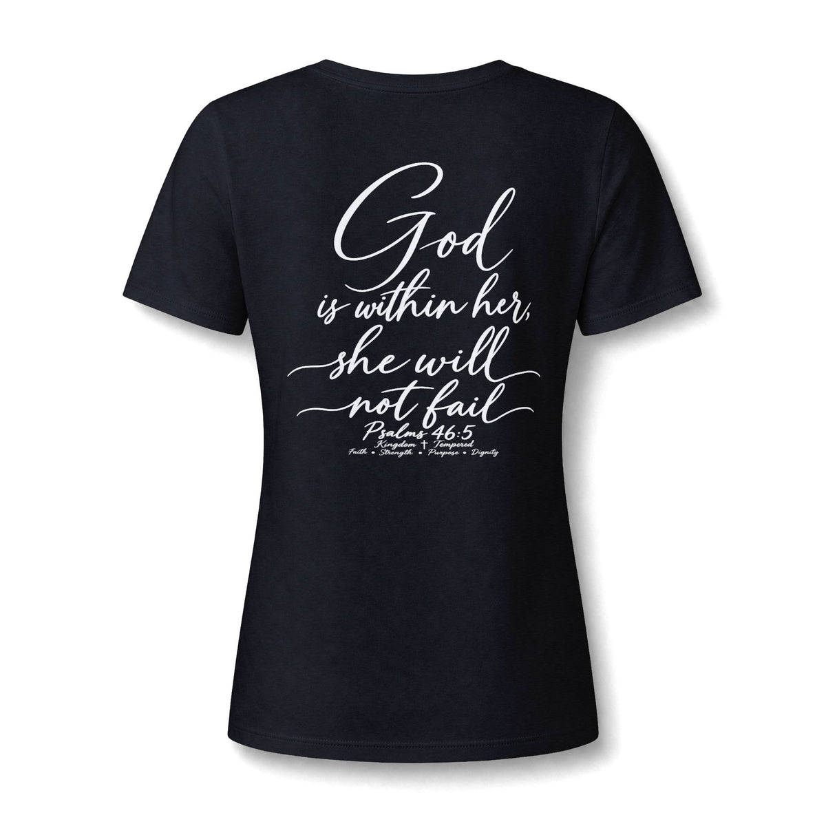 Women's V-Neck Tee - Minimal Archer Logo Chest Shirt