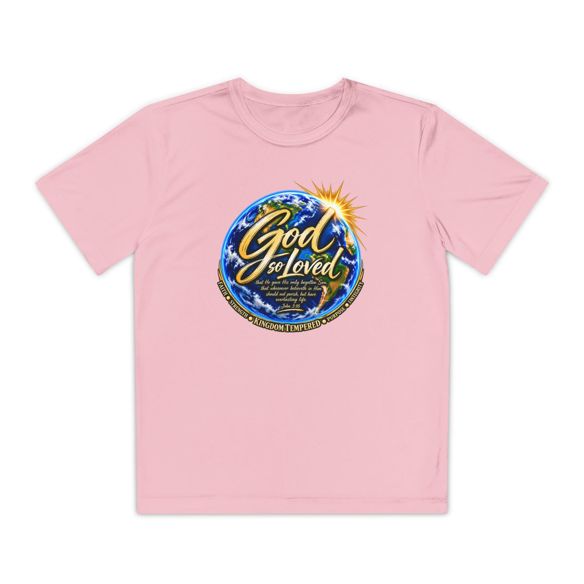 Youth Tee — “God So Loved” Inspirational Christian Shirt