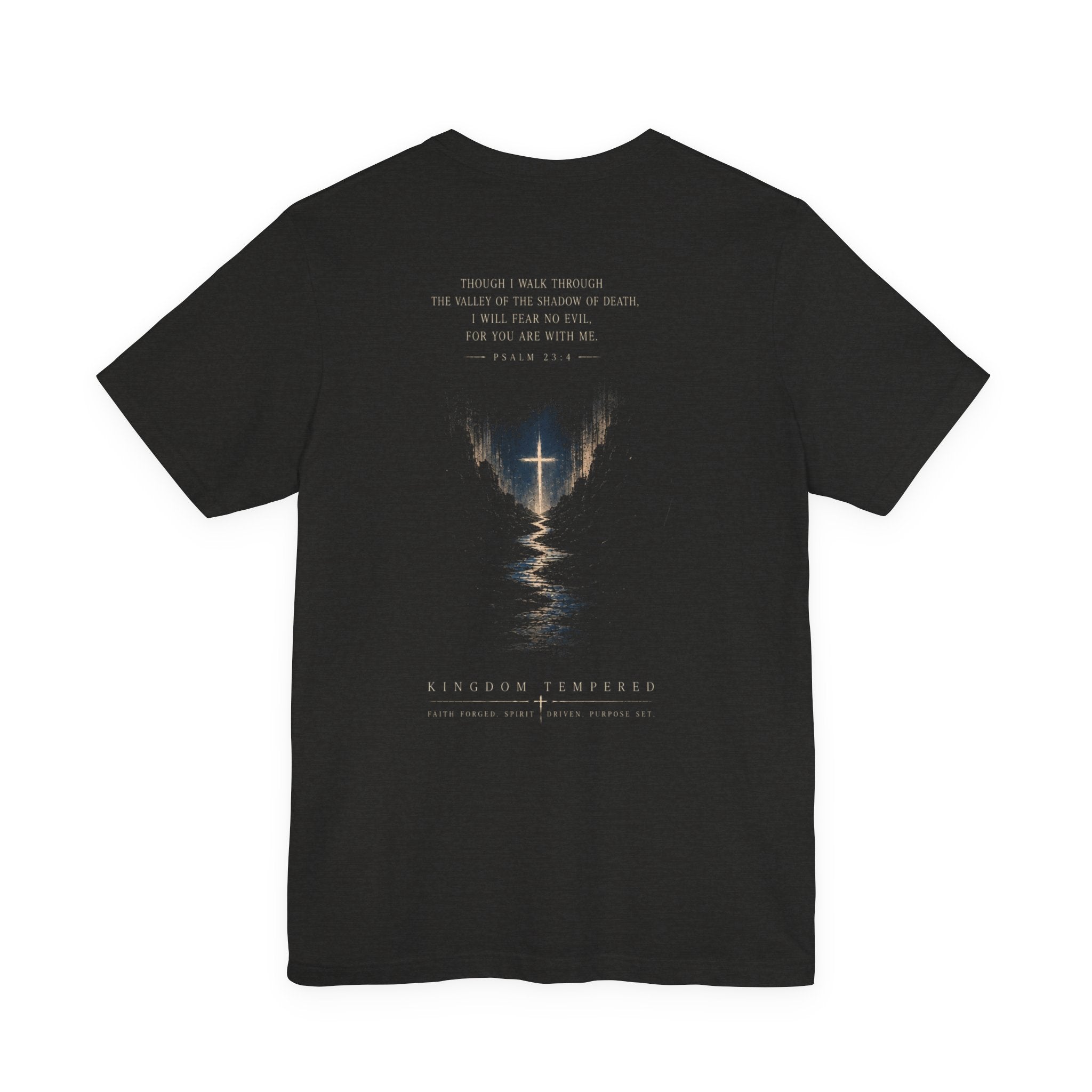 Christian Cross Reflection Tee — 'I Will Be With You' Inspirational T-Shirt