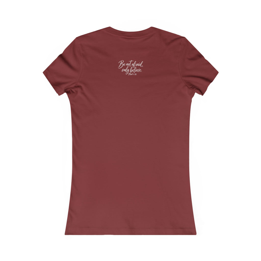 Faith Over Fear Women’s Tee White Wording– Inspirational Christian Graphic T-Shirt