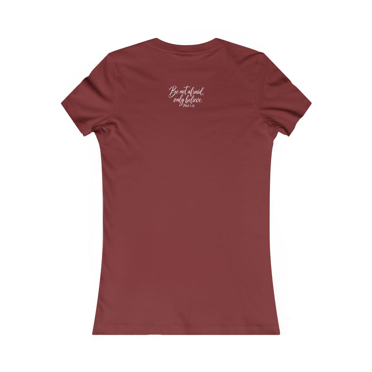 Faith Over Fear Women’s Tee White Wording– Inspirational Christian Graphic T-Shirt