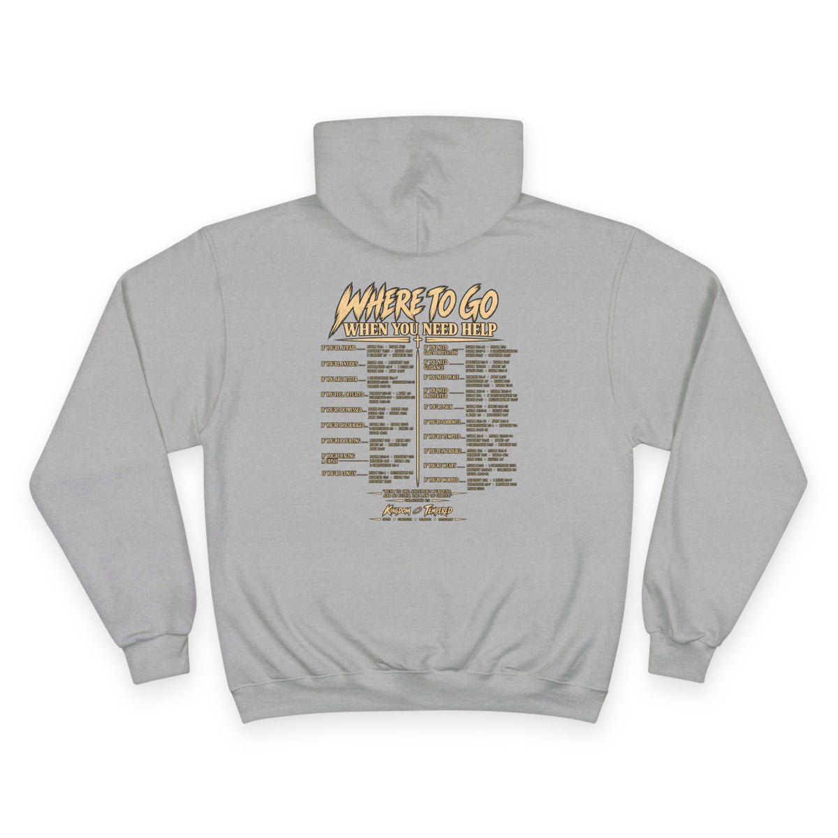 Champion Hoodie — 'Where To Go' Tour-Style Crewneck Hoodie (White)