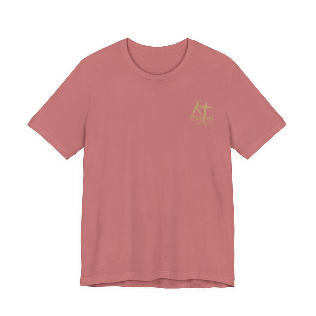 Be Still and Know Tee — Floral Christian Scripture T‑Shirt (Psalm 46:10)