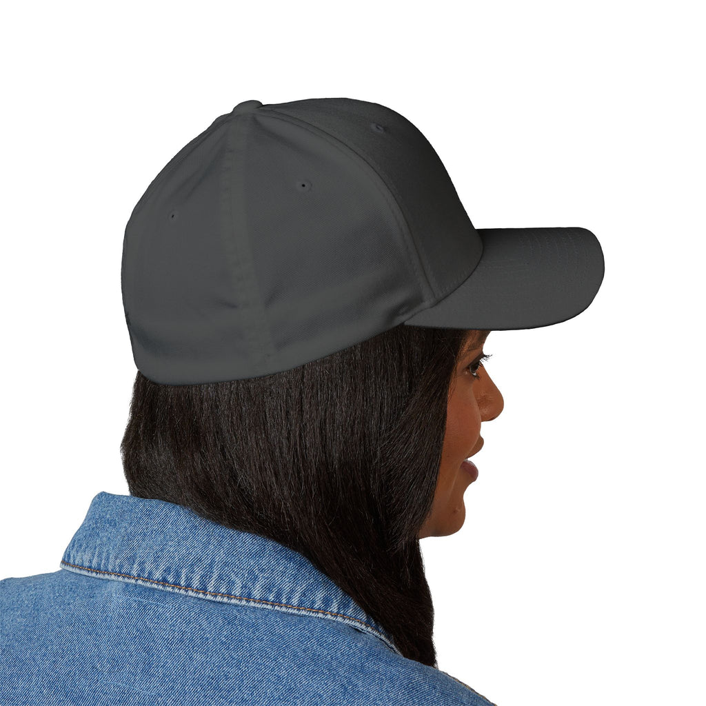 Embroidered Faith Cross Cap — 'Faith Over Fear' Closed-Back Baseball Hat