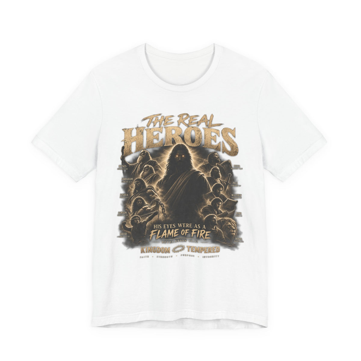 The Real Heroes Graphic Tee — 'Blessed With A Flame Of Fire' Band/Metal Tour Shirt