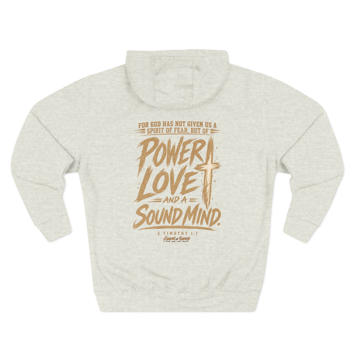 Power, Love & Sound Mind Hoodie – Christian Faith Verse Fleece Hoodie