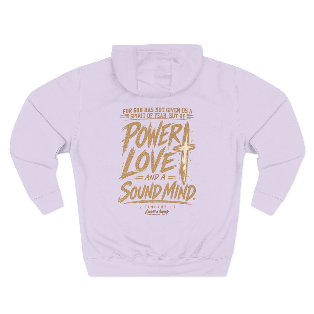 Power, Love & Sound Mind Hoodie – Christian Faith Verse Fleece Hoodie