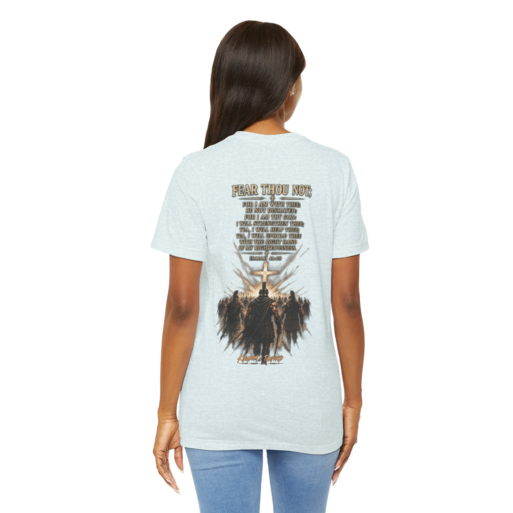 Christian Cross Tee — "Fear Thou Not" Inspirational Graphic T-Shirt