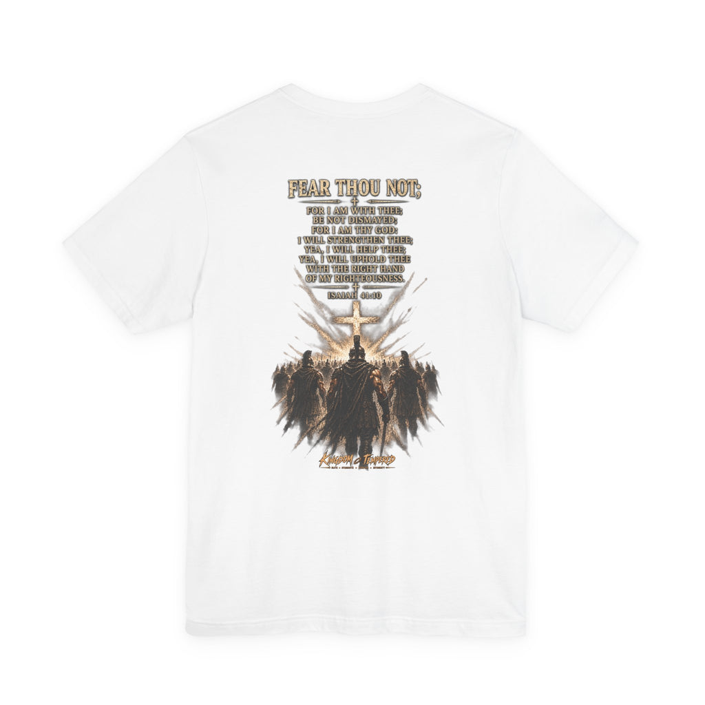 Christian Cross Tee — "Fear Thou Not" Inspirational Graphic T-Shirt