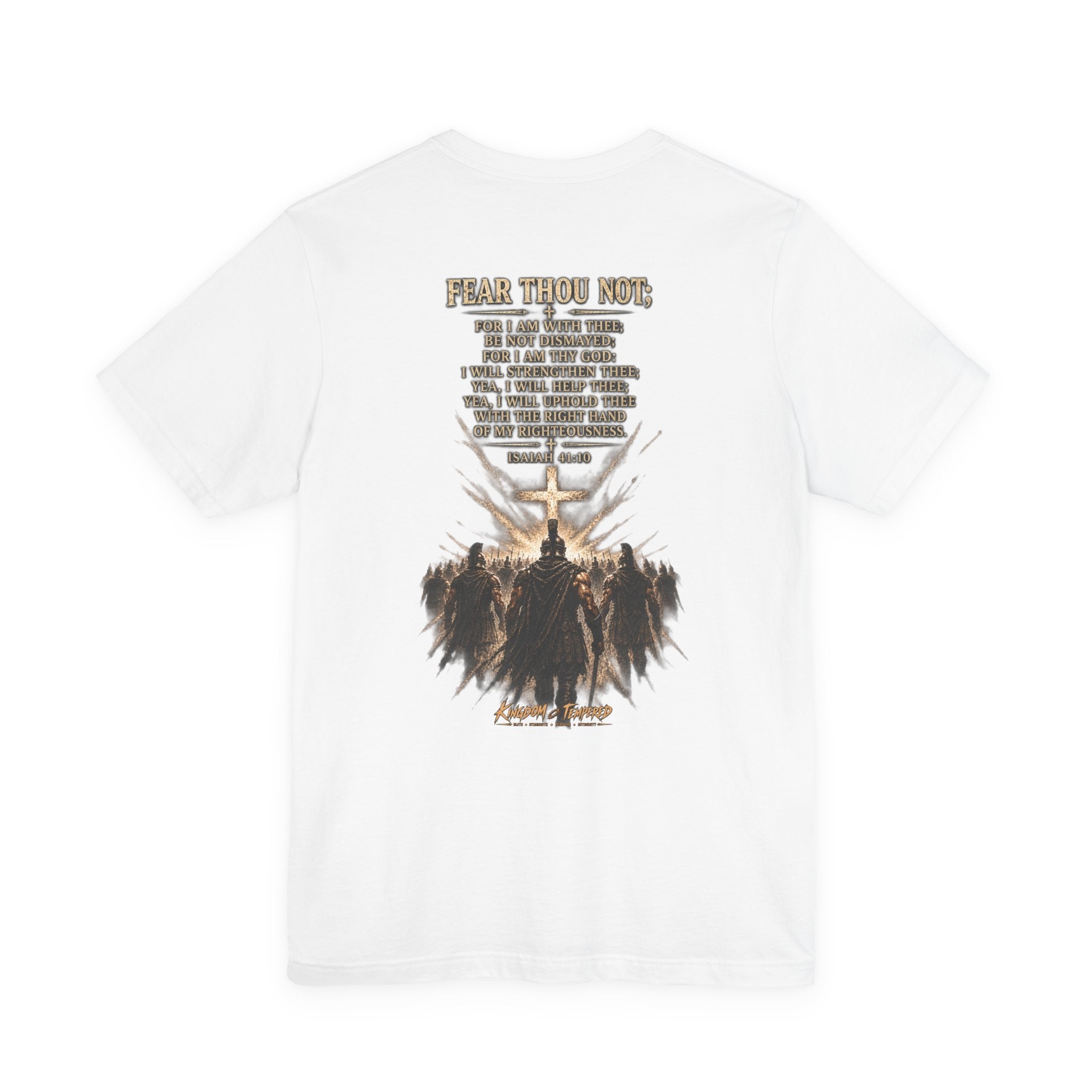 Christian Cross Tee — "Fear Thou Not" Inspirational Graphic T-Shirt