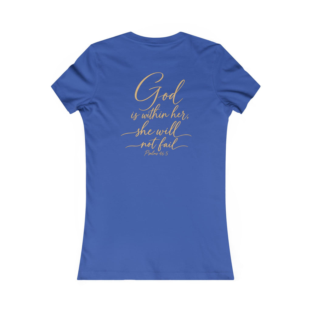 Women's Tee — 'She Shall Not Be Moved' Inspirational Christian Graphic
