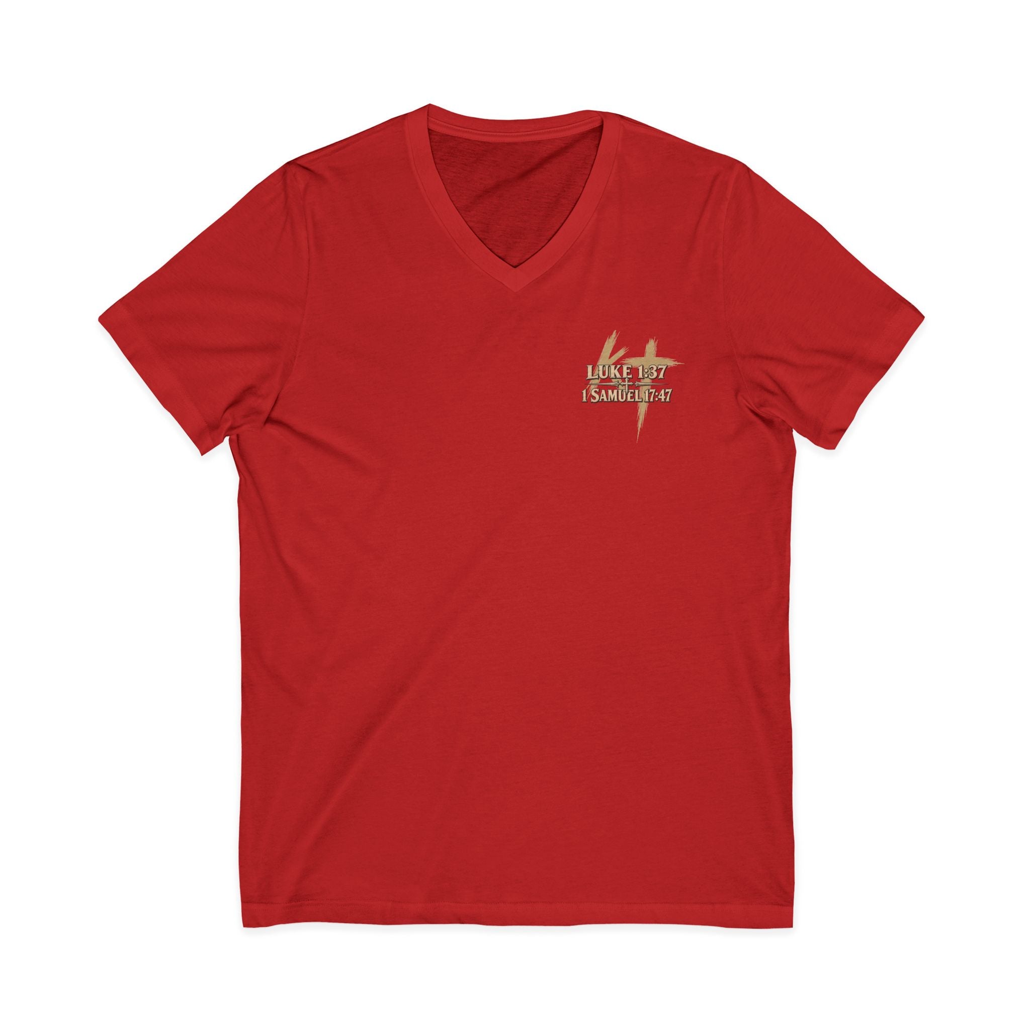 With God All Things Are Possible V-Neck T-Shirt — Christian Faith Inspirational Tee