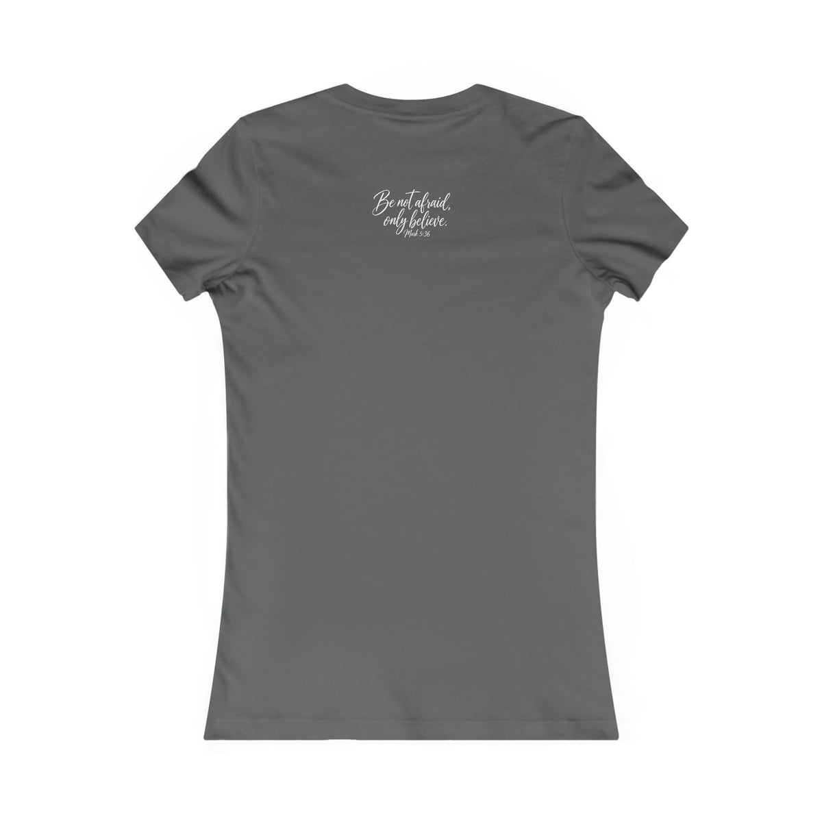 Faith Over Fear Women’s Tee White Wording– Inspirational Christian Graphic T-Shirt