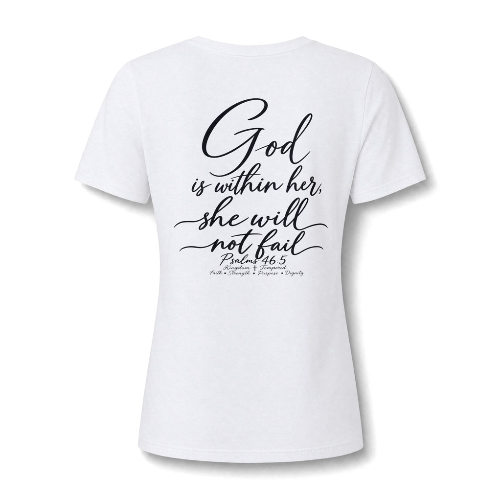 Women's V-Neck Tee - Minimal Archer Logo Chest Shirt