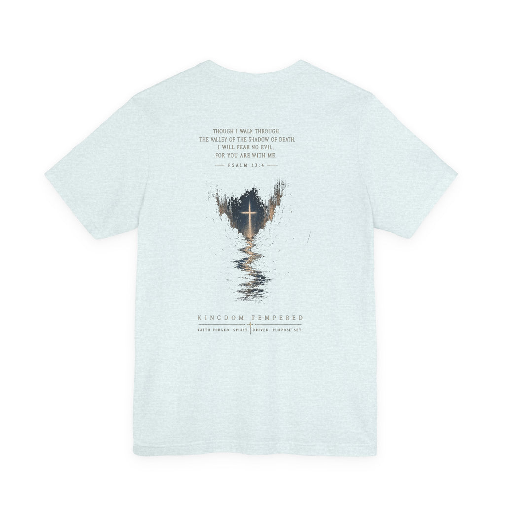 Christian Cross Reflection Tee — 'I Will Be With You' Inspirational T-Shirt