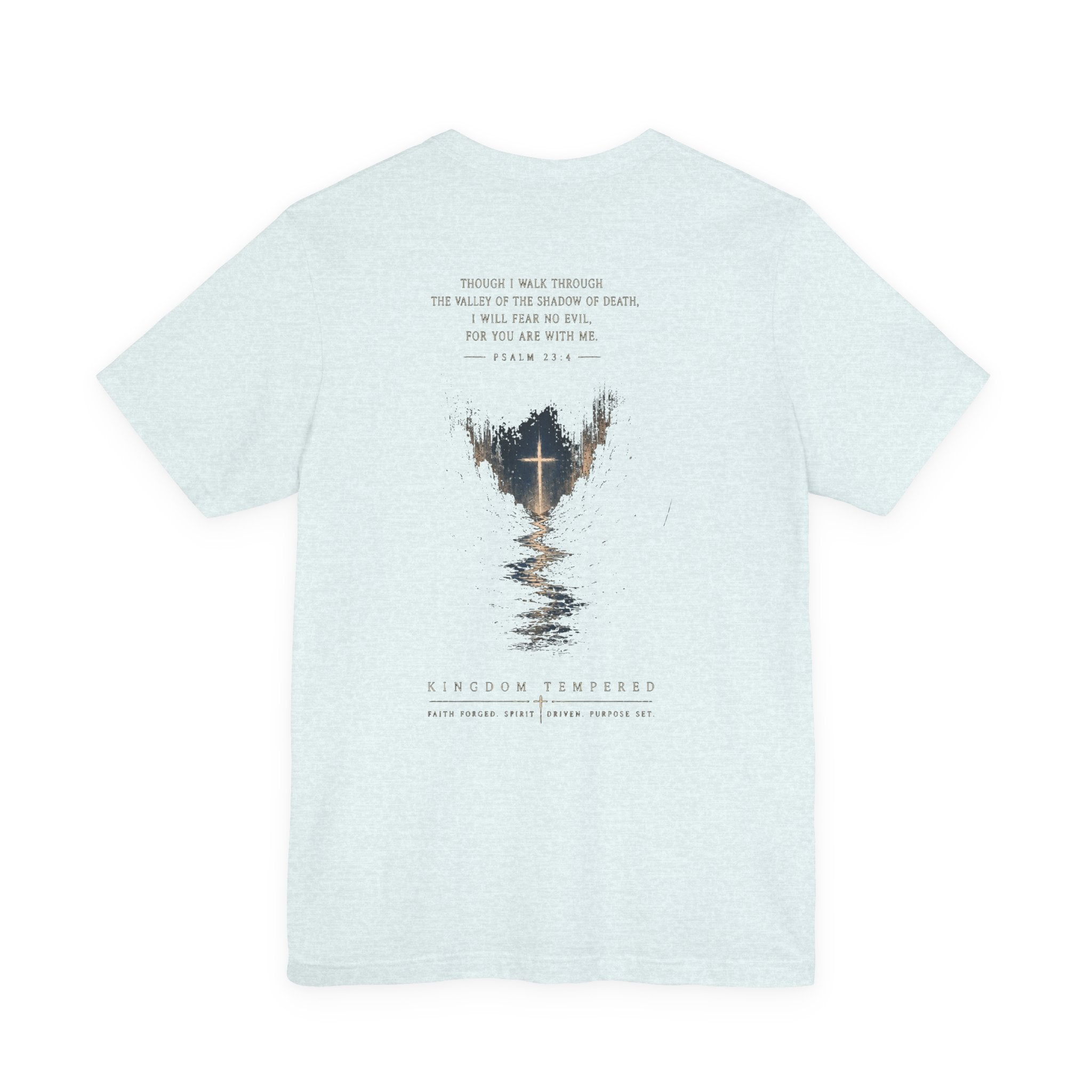 Christian Cross Reflection Tee — 'I Will Be With You' Inspirational T-Shirt