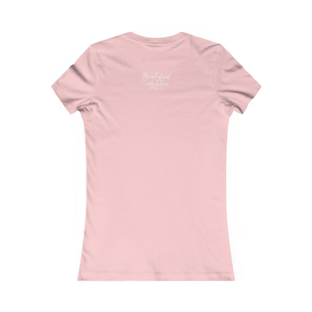 Faith Over Fear Women’s Tee White Wording– Inspirational Christian Graphic T-Shirt