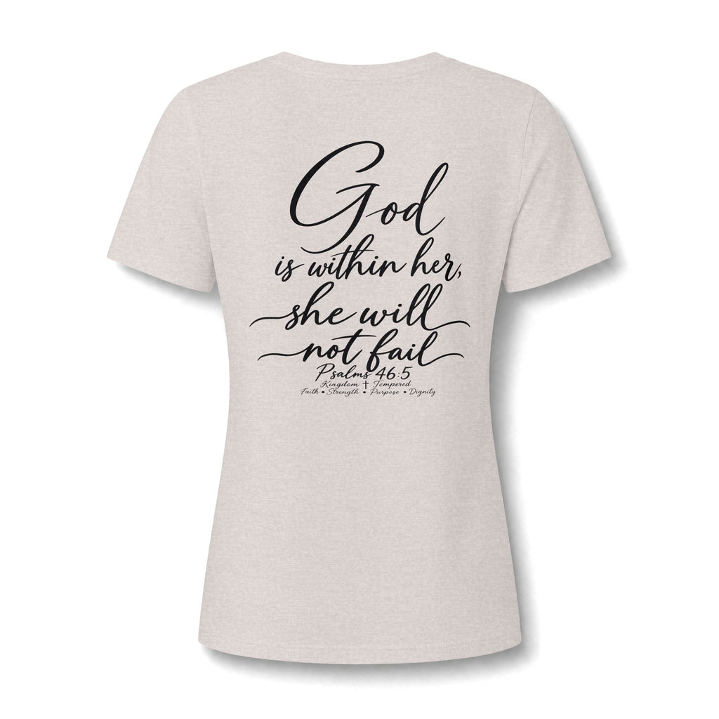 Women's V-Neck Tee - Minimal Archer Logo Chest Shirt