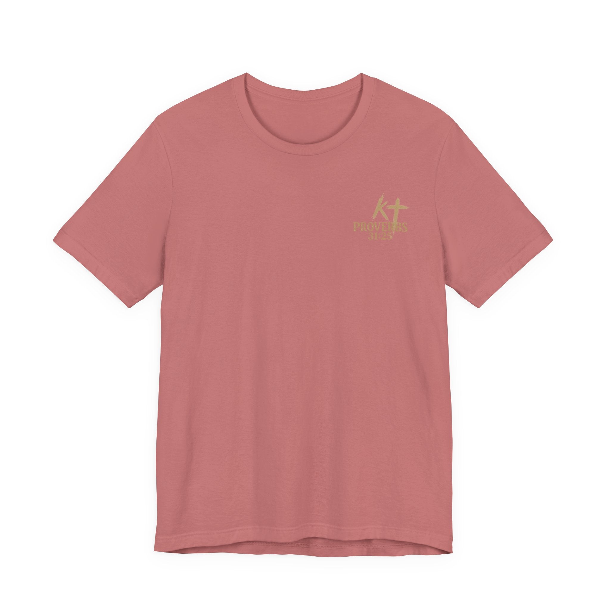 Clothed in Strength and Dignity Tee — Faith Cross Graphic T-Shirt — Kingdom Tempered