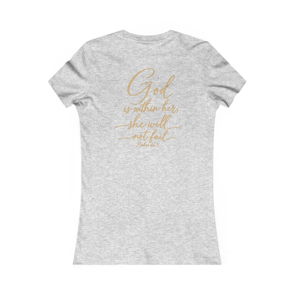 Women's Tee — 'She Shall Not Be Moved' Inspirational Christian Graphic