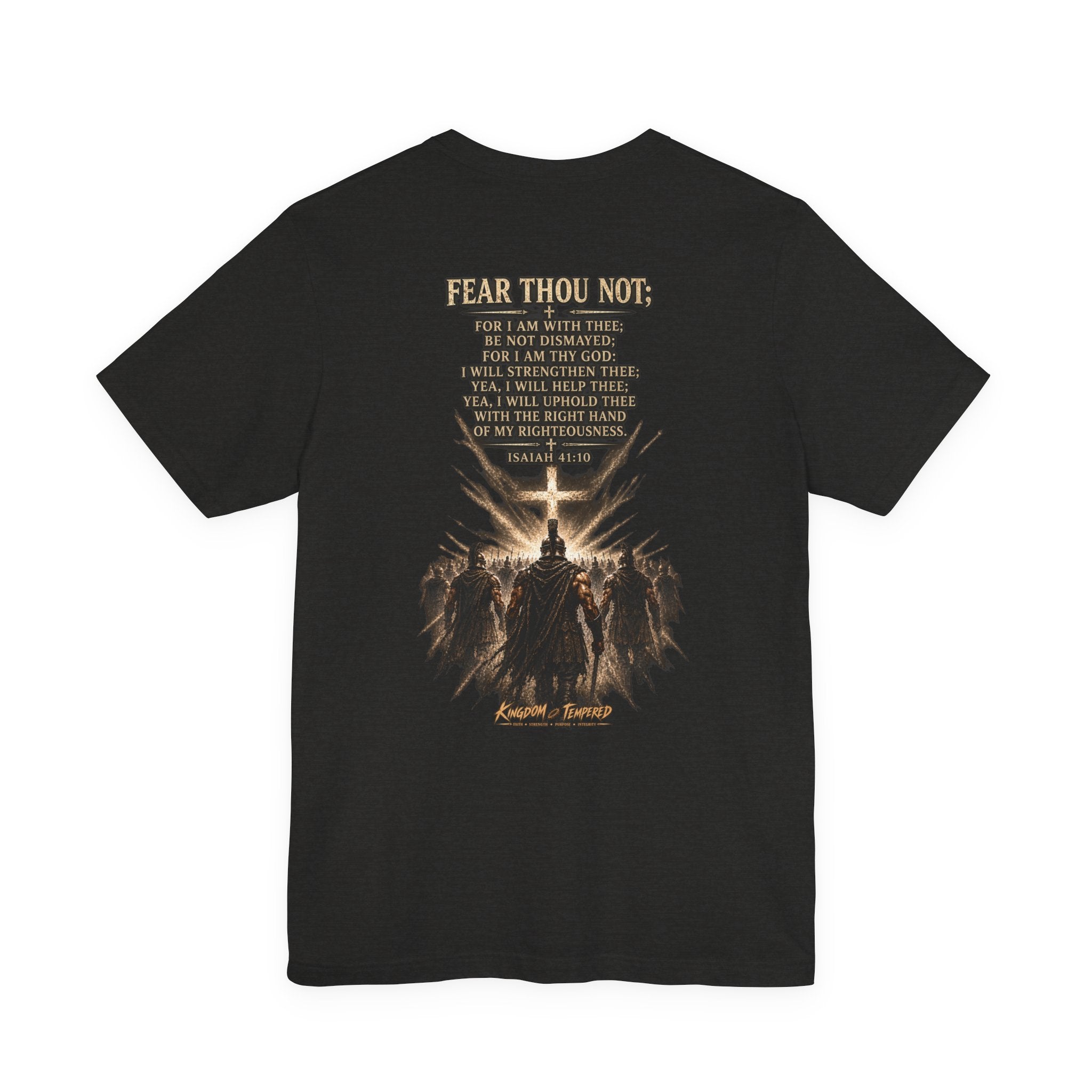 Christian Cross Tee — "Fear Thou Not" Inspirational Graphic T-Shirt