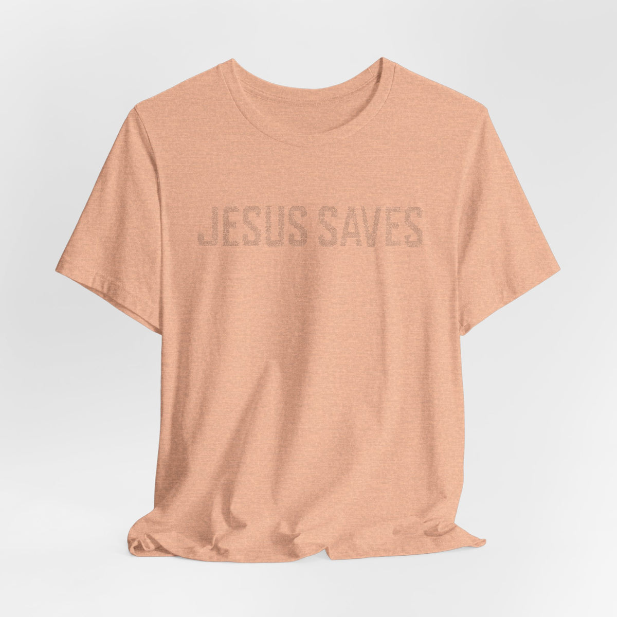 Jesus Saves written in scripture — Minimal Faith T-Shirt