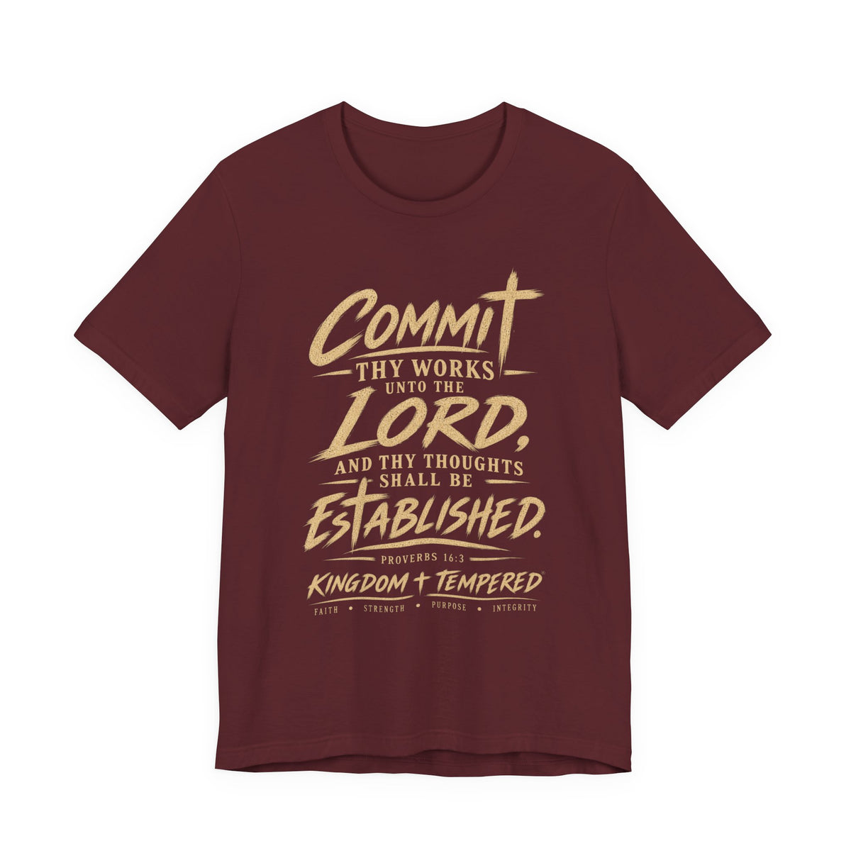 Faith Graphic Tee — "Commit Thy Works Unto the Lord" Inspirational Christian T‑Shirt