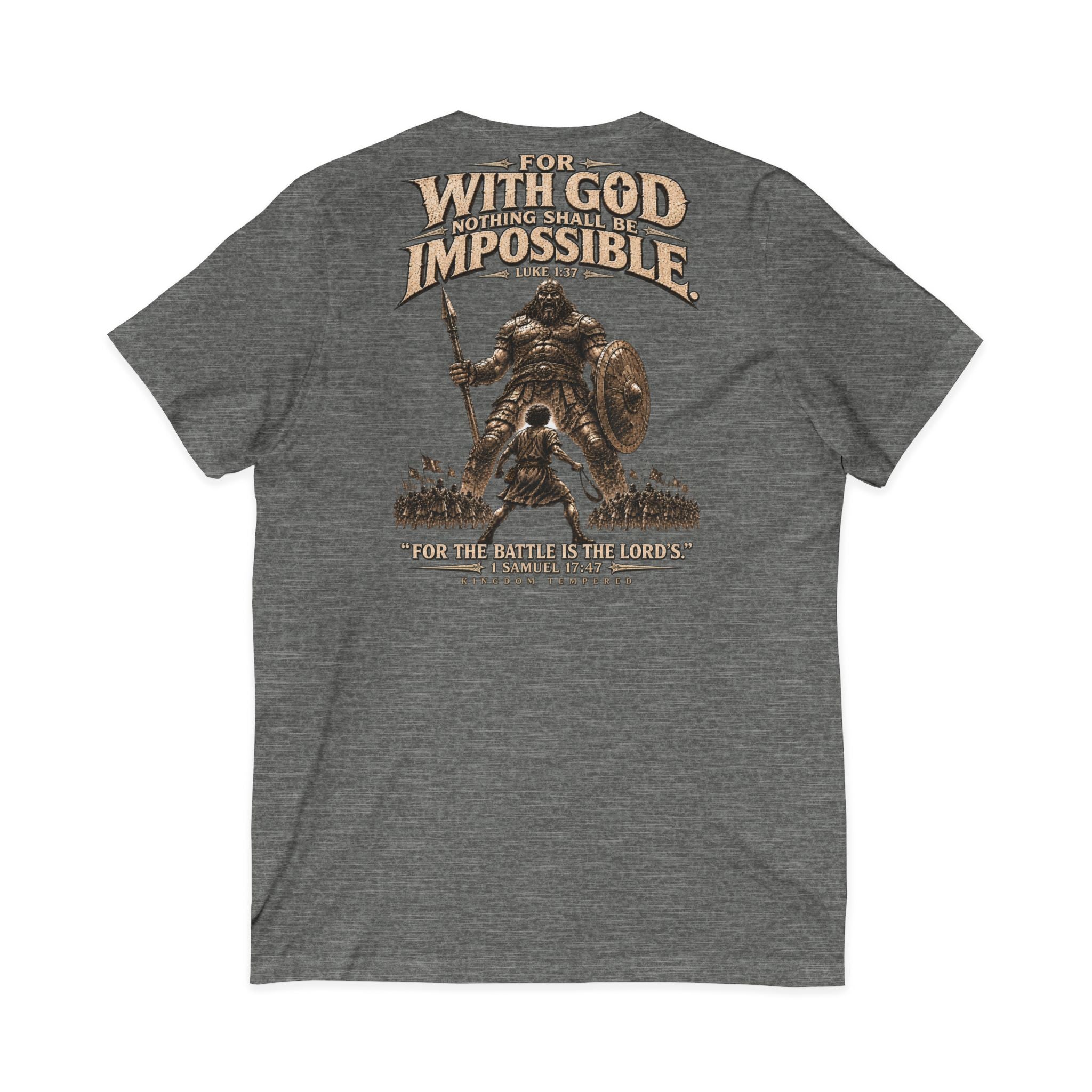 With God All Things Are Possible V-Neck T-Shirt — Christian Faith Inspirational Tee