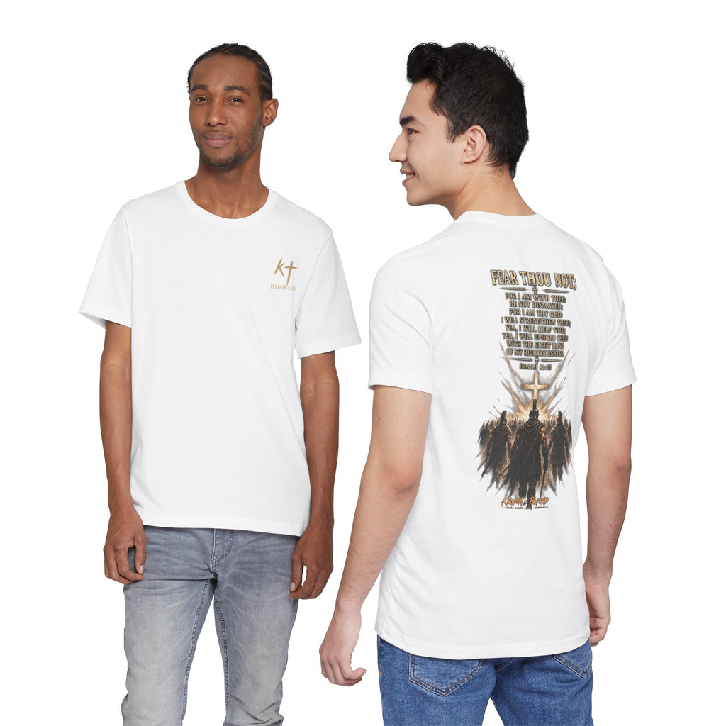 Christian Cross Tee — "Fear Thou Not" Inspirational Graphic T-Shirt