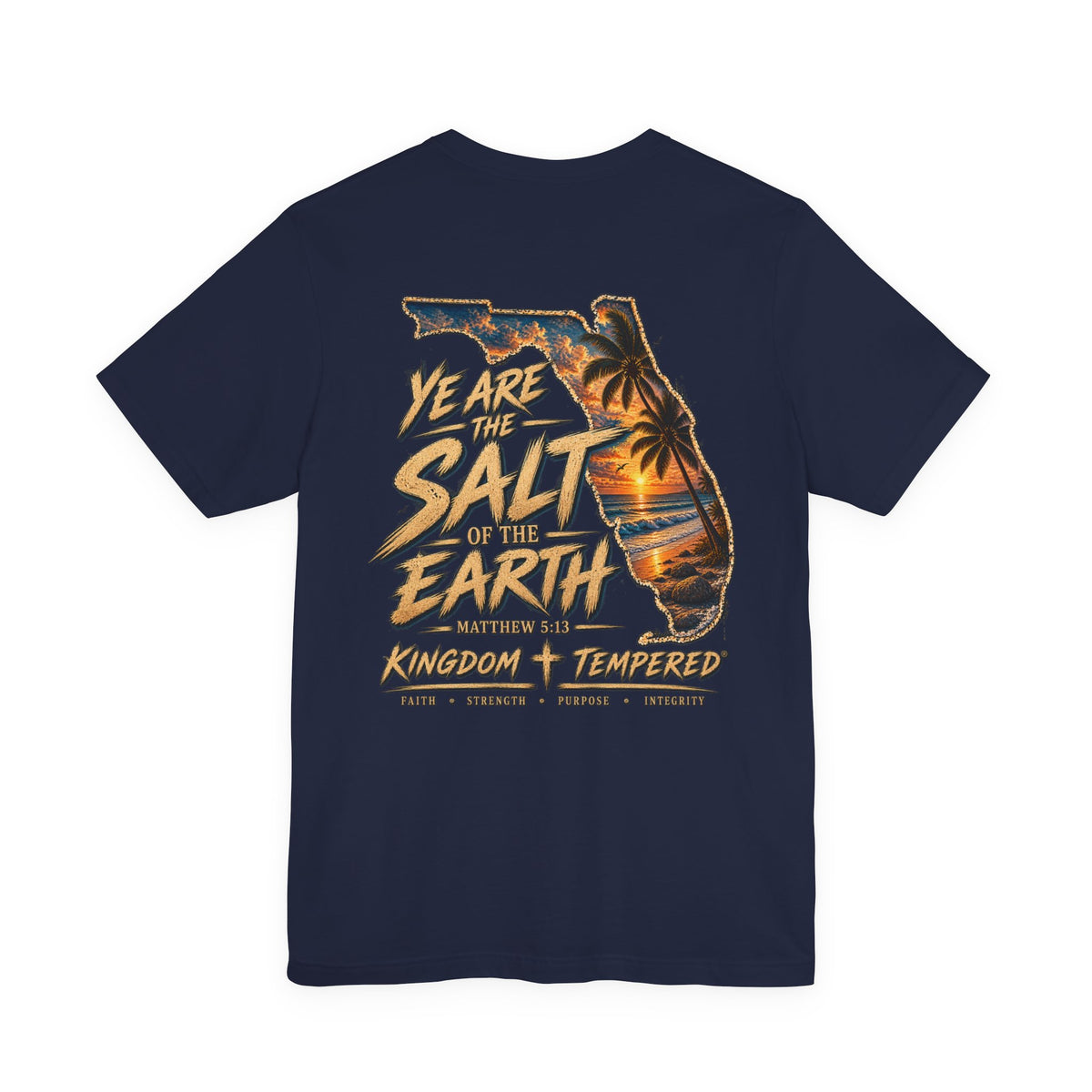 Florida Sunset 'Salt of the Earth' Tee — Matthew 5:13 Christian Beach T‑Shirt