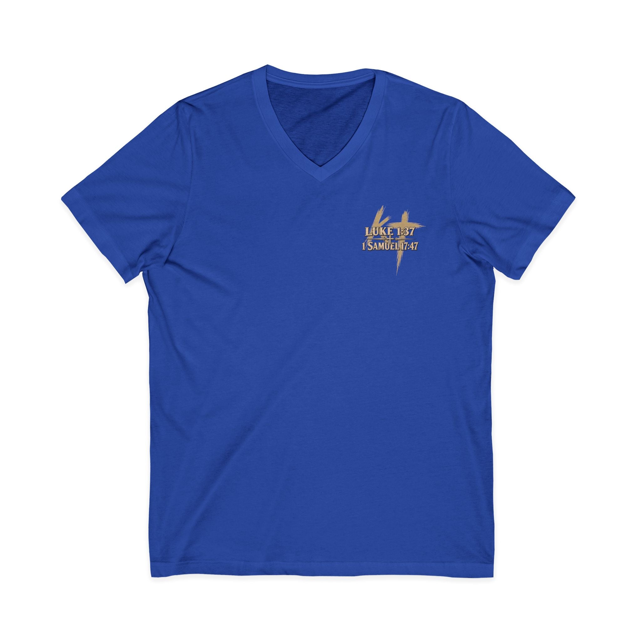 With God All Things Are Possible V-Neck T-Shirt — Christian Faith Inspirational Tee