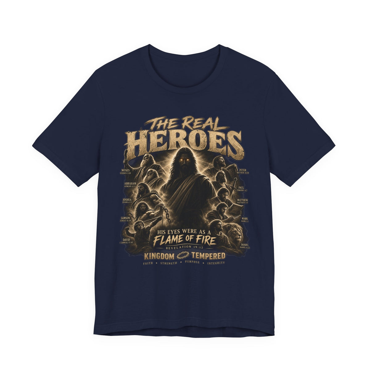The Real Heroes Graphic Tee — 'Blessed With A Flame Of Fire' Band/Metal Tour Shirt