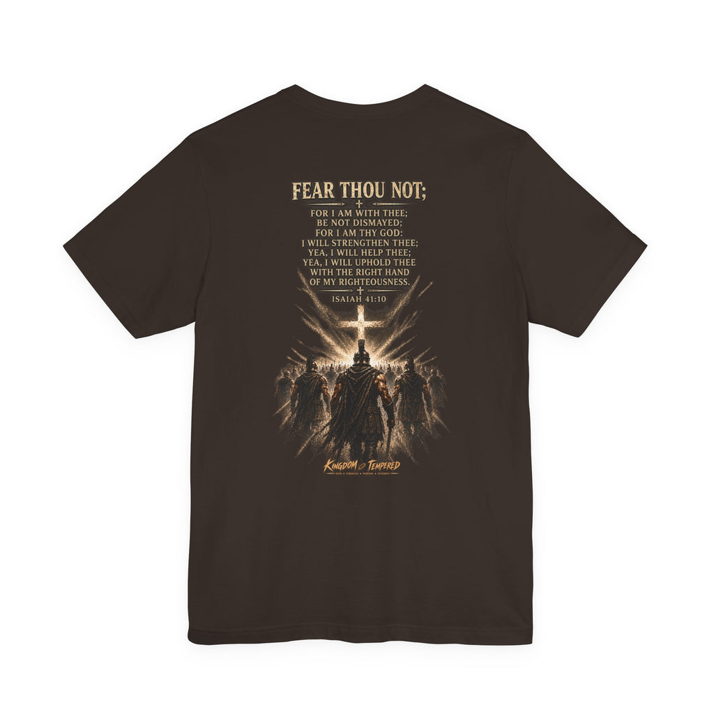 Christian Cross Tee — "Fear Thou Not" Inspirational Graphic T-Shirt