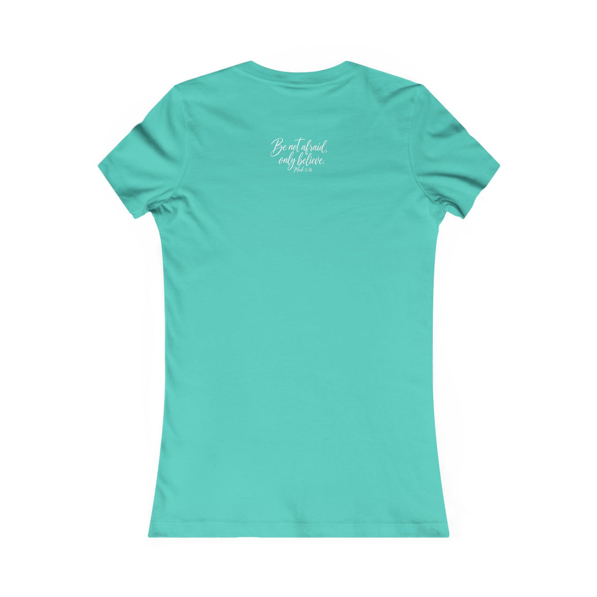 Faith Over Fear Women’s Tee White Wording– Inspirational Christian Graphic T-Shirt