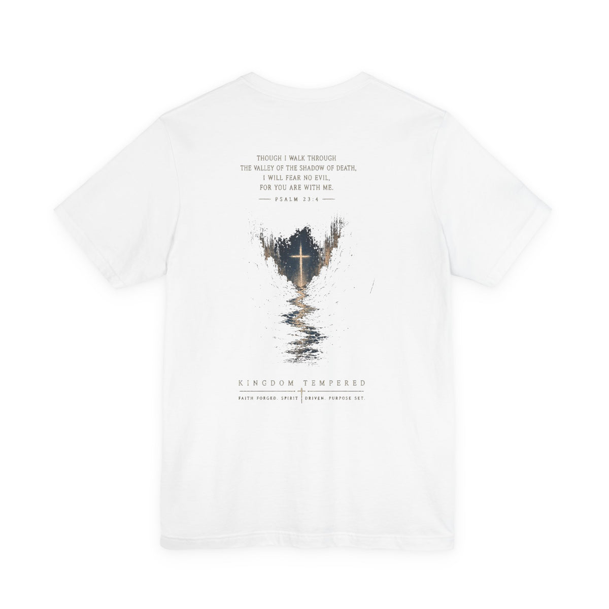 Christian Cross Reflection Tee — 'I Will Be With You' Inspirational T-Shirt