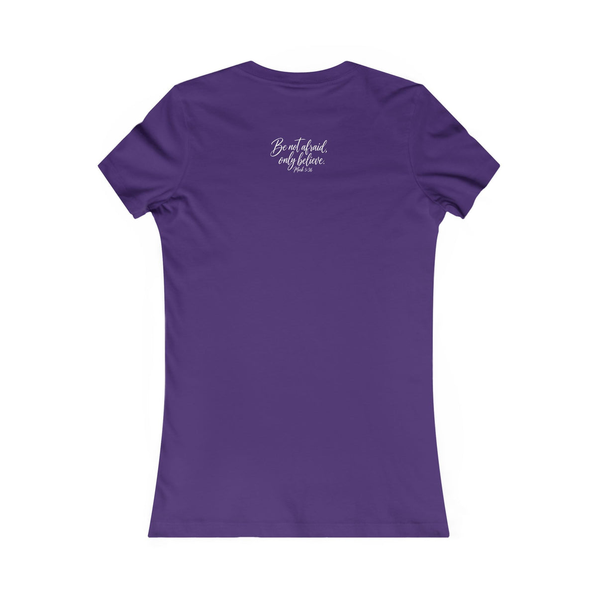 Faith Over Fear Women’s Tee White Wording– Inspirational Christian Graphic T-Shirt