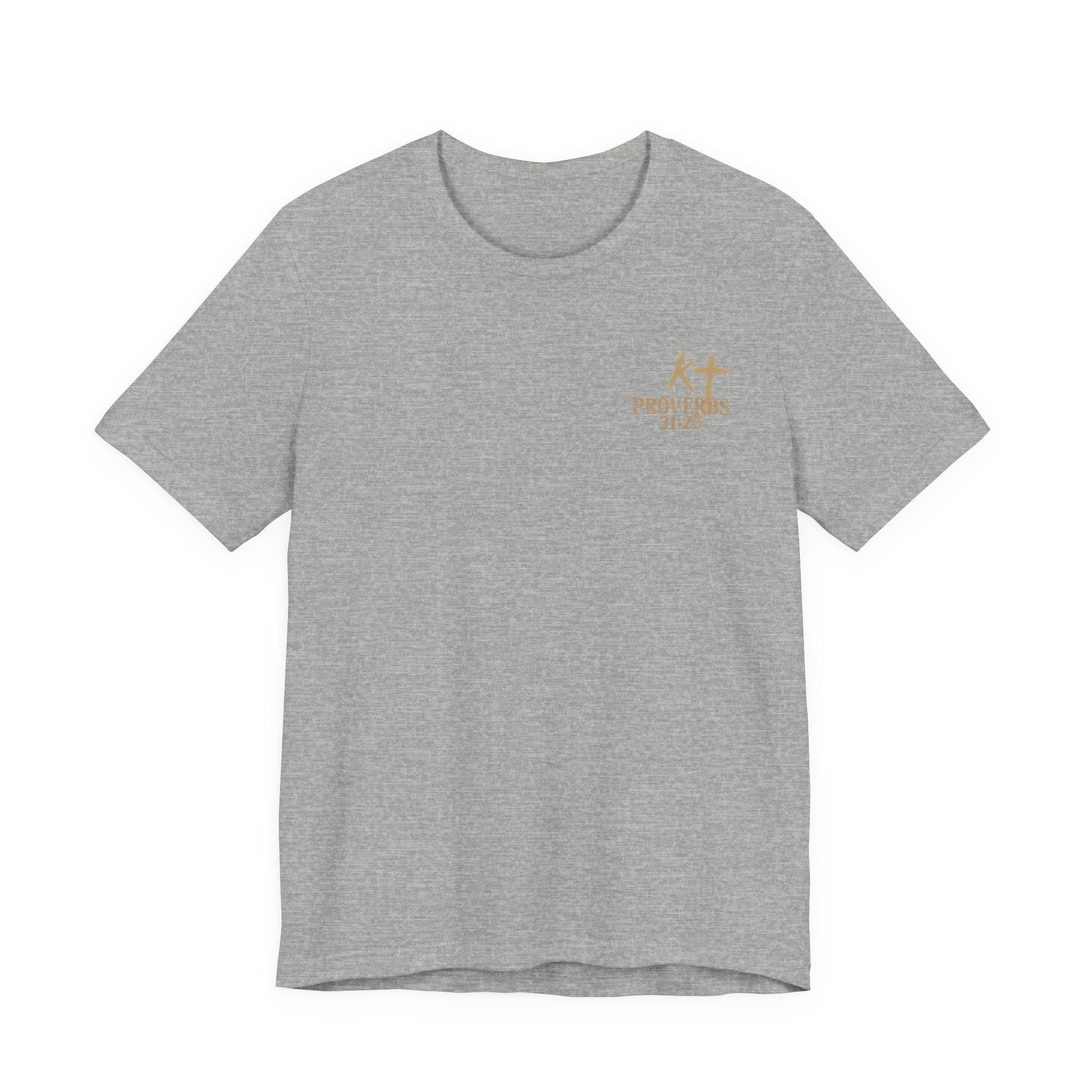 Clothed in Strength and Dignity Tee — Faith Cross Graphic T-Shirt — Kingdom Tempered
