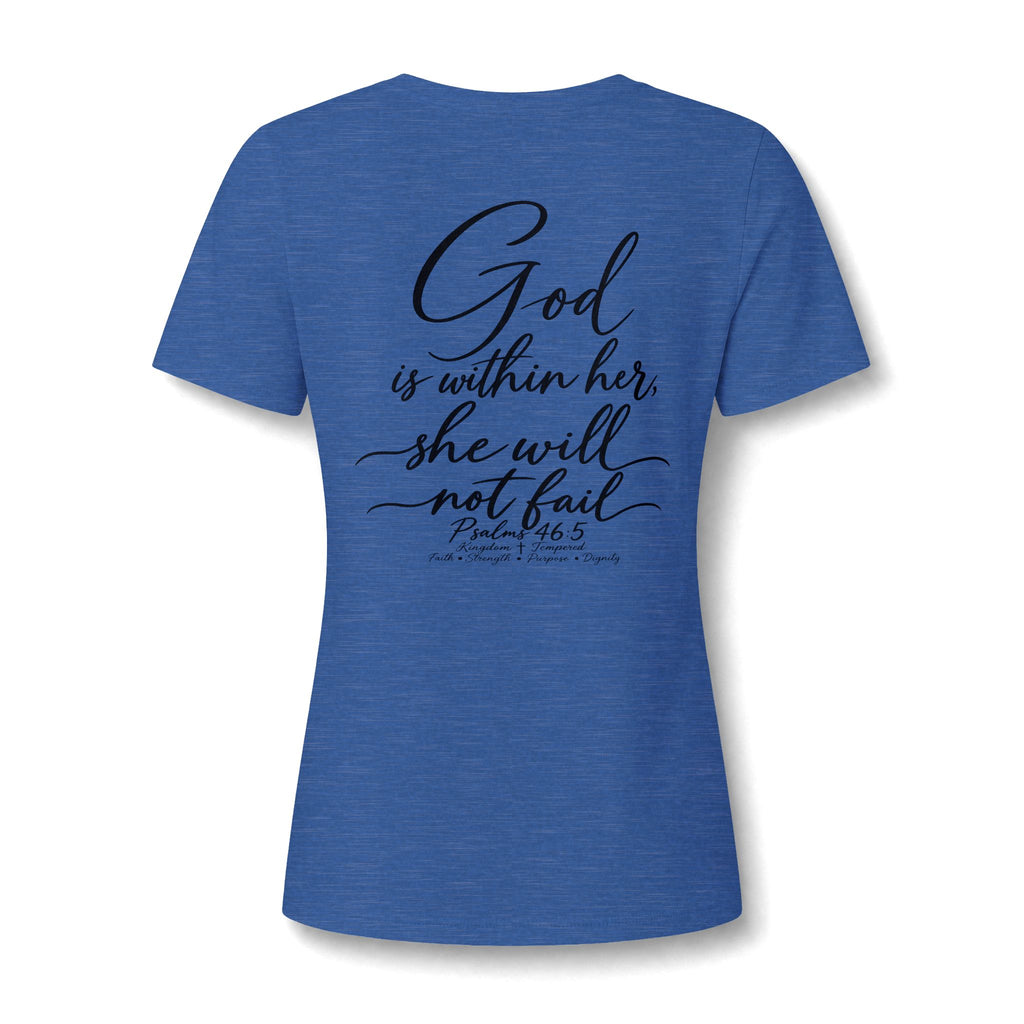 Women's V-Neck Tee - Minimal Archer Logo Chest Shirt
