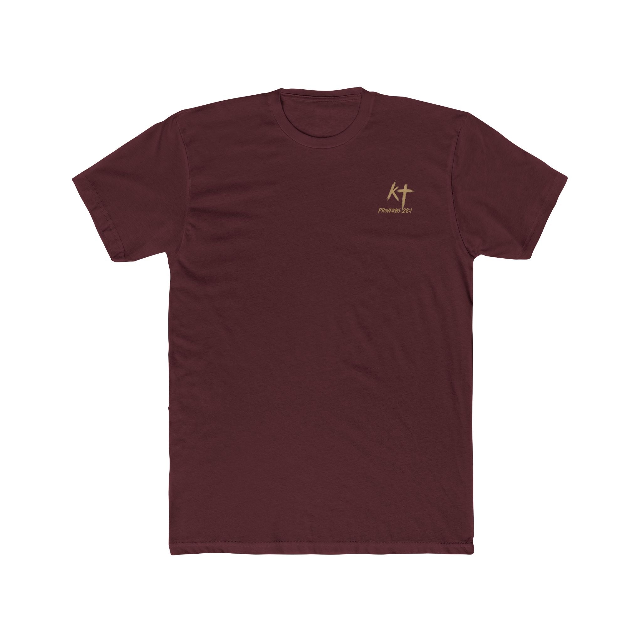 Lion Graphic Tee — "Bold as a Lion" Inspirational Christian Tee (Kingdom-Tempered) — Proverbs 28:1