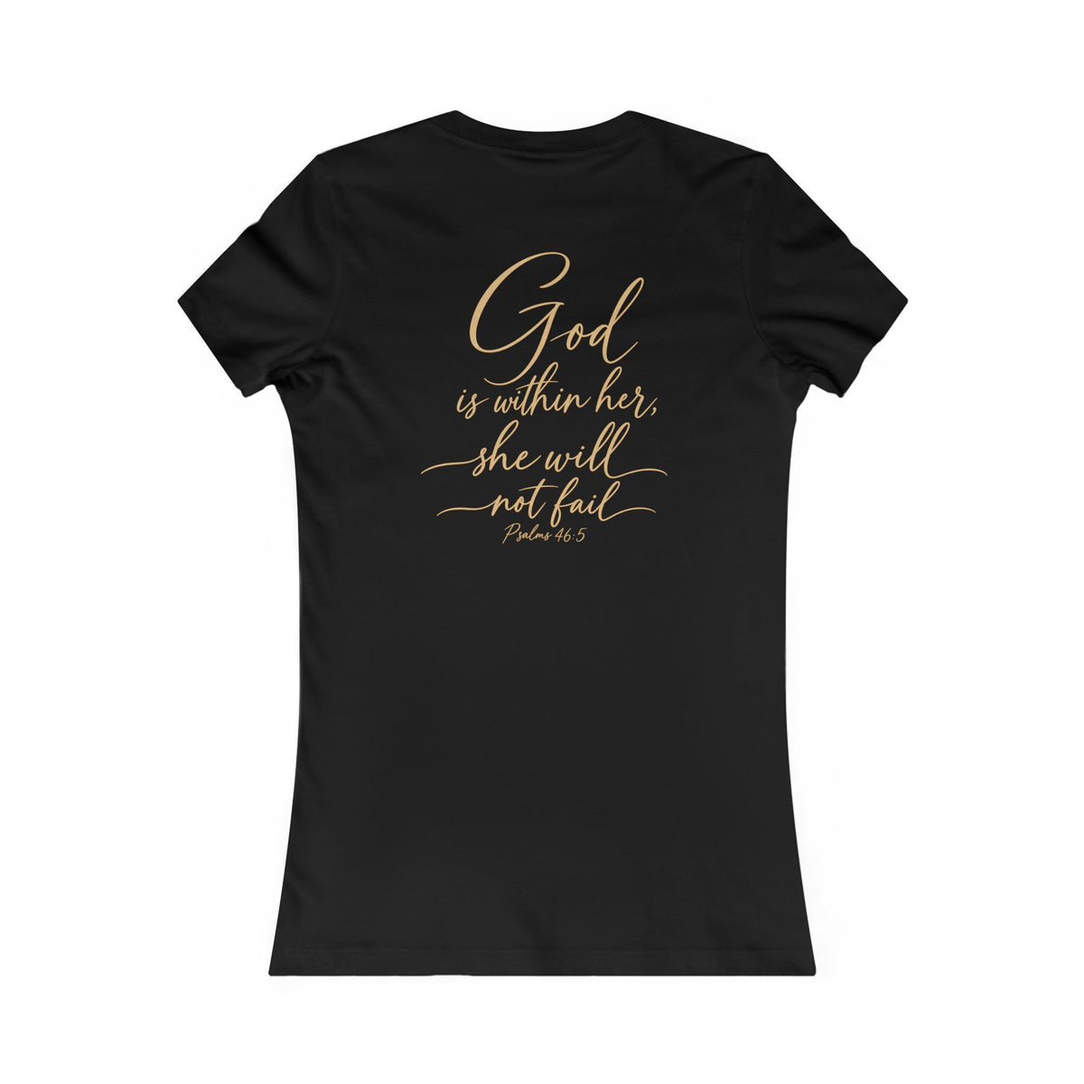 Women's Tee — 'She Shall Not Be Moved' Inspirational Christian Graphic