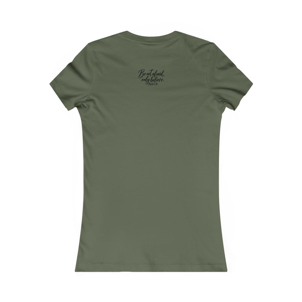 Faith Over Fear Women's Tee Black Lettering— Inspirational Christian Shirt
