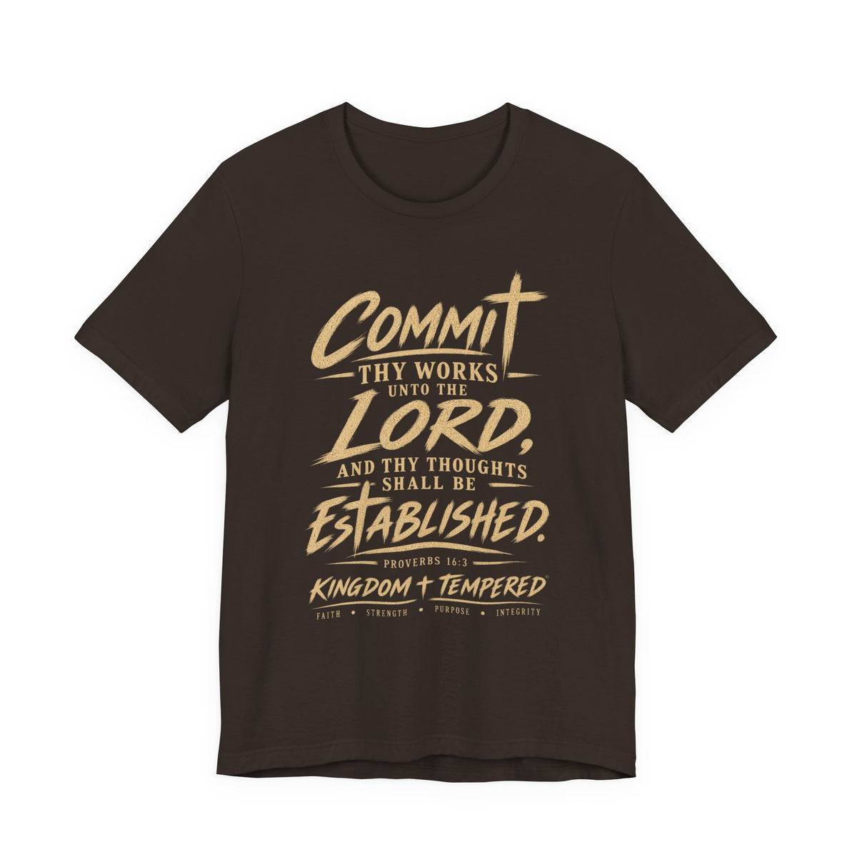 Faith Graphic Tee — "Commit Thy Works Unto the Lord" Inspirational Christian T‑Shirt