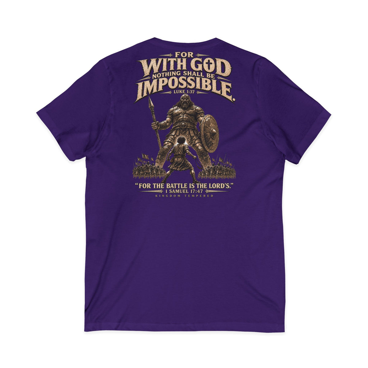 With God All Things Are Possible V-Neck T-Shirt — Christian Faith Inspirational Tee