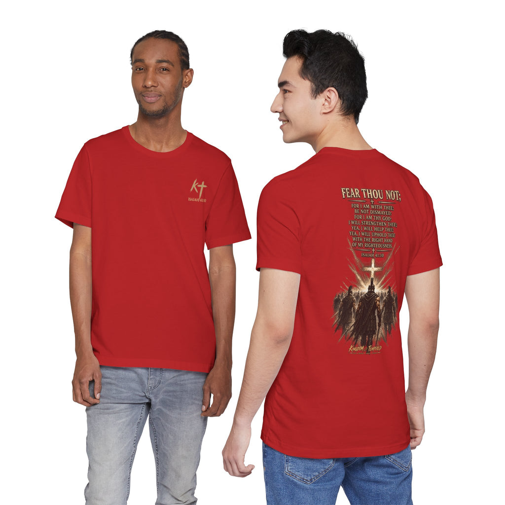 Christian Cross Tee — "Fear Thou Not" Inspirational Graphic T-Shirt