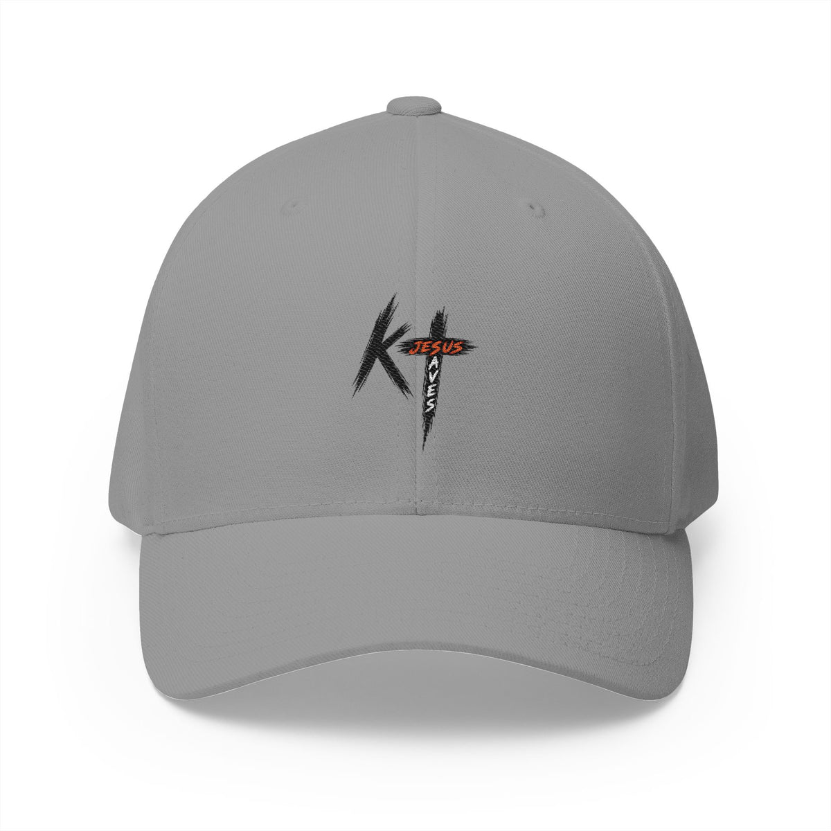 Embroidered 'KT' Cross Logo Cap — Structured Closed-Back Baseball Hat