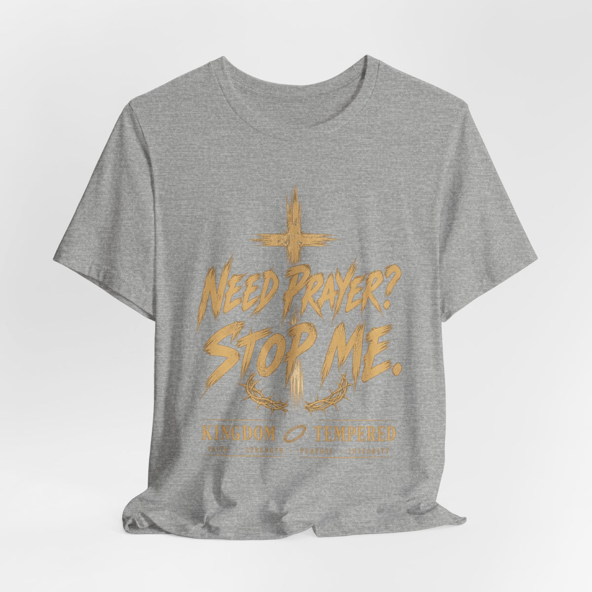 Prayer T‑Shirt - "Need Prayer? Stop Me." | Pray One for Another Christian Tee
