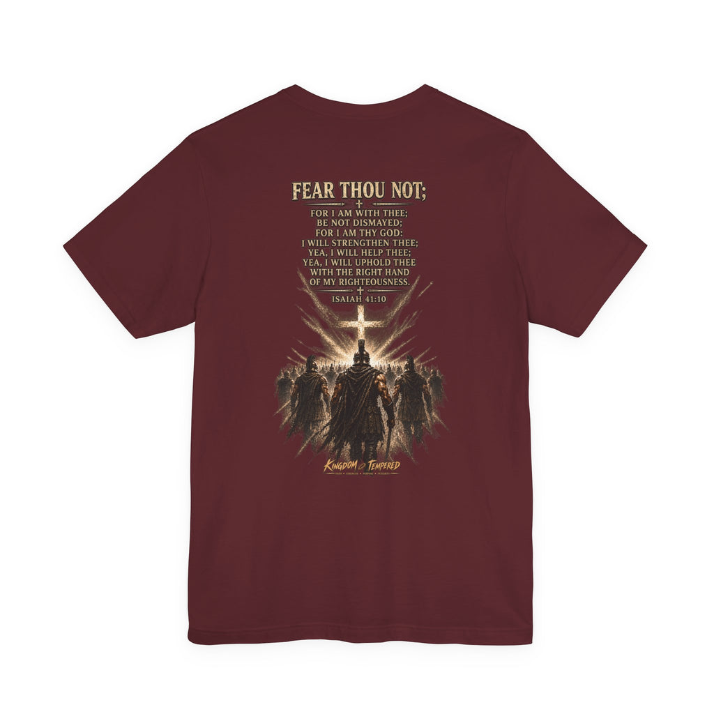 Christian Cross Tee — "Fear Thou Not" Inspirational Graphic T-Shirt
