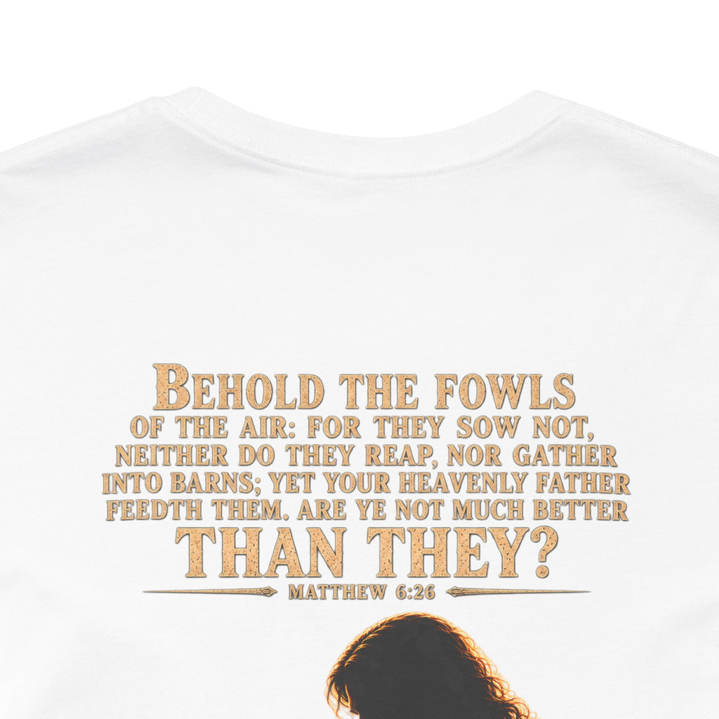 Kingdom & Tempted Christian Tee — Matthew 6:26 Inspirational T‑Shirt