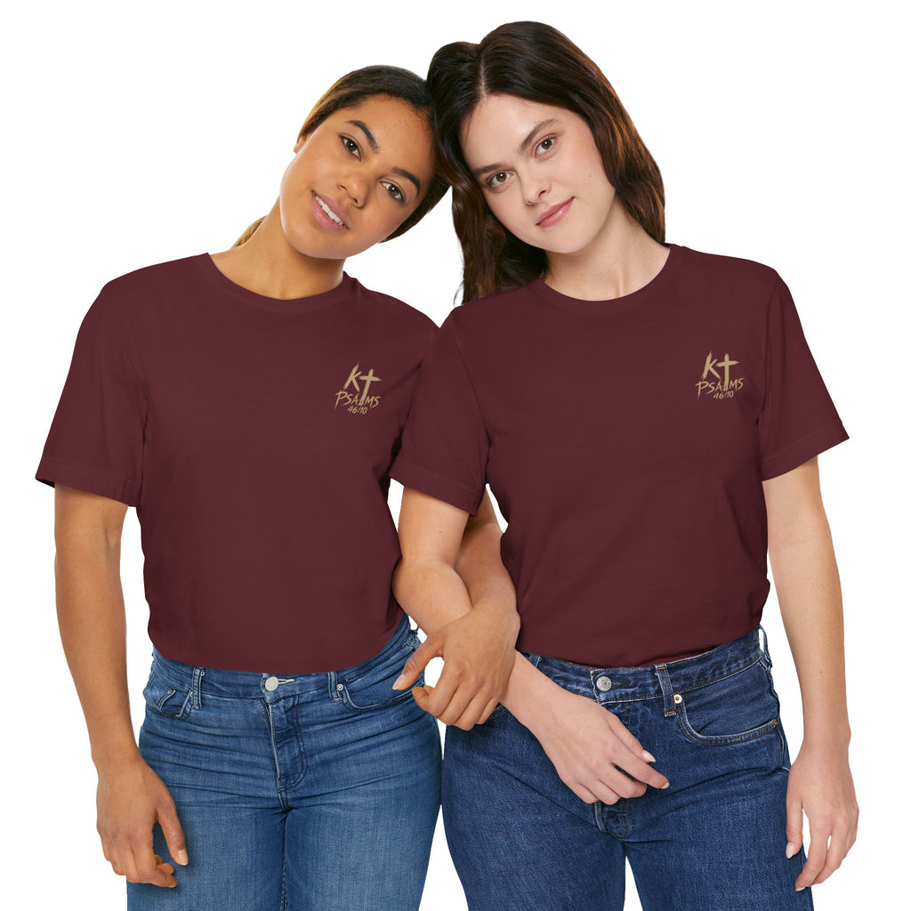 Be Still and Know Tee — Floral Christian Scripture T‑Shirt (Psalm 46:10)